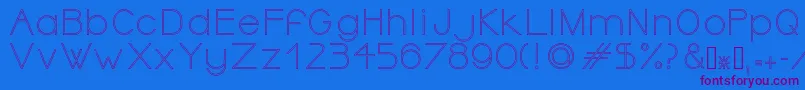 OrmontOutline Font – Purple Fonts on Blue Background