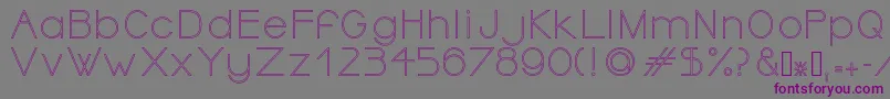 OrmontOutline Font – Purple Fonts on Gray Background