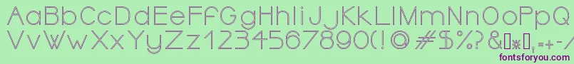 OrmontOutline Font – Purple Fonts on Green Background