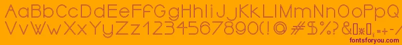 OrmontOutline Font – Purple Fonts on Orange Background