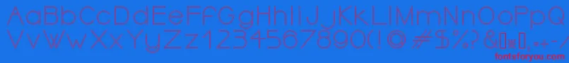 OrmontOutline Font – Red Fonts on Blue Background