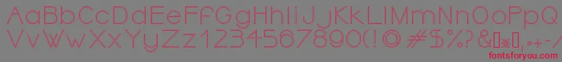 OrmontOutline Font – Red Fonts on Gray Background
