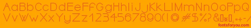 OrmontOutline Font – Red Fonts on Orange Background