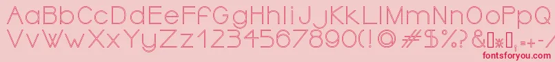 OrmontOutline Font – Red Fonts on Pink Background