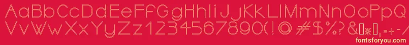 OrmontOutline Font – Yellow Fonts on Red Background