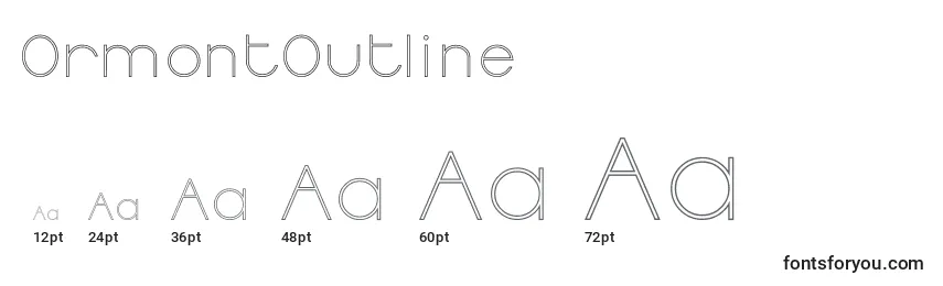 OrmontOutline Font Sizes