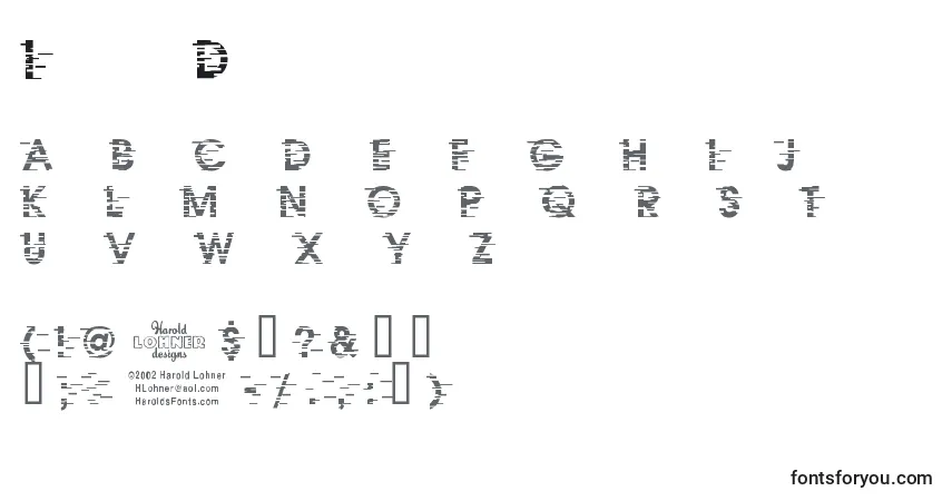 Шрифт IxatDemo – алфавит, цифры, специальные символы