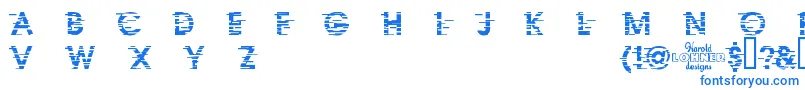Шрифт IxatDemo – синие шрифты на белом фоне
