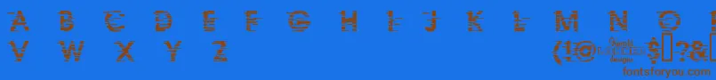 Шрифт IxatDemo – коричневые шрифты на синем фоне