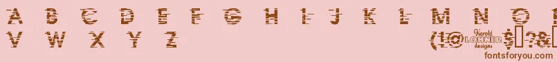Шрифт IxatDemo – коричневые шрифты на розовом фоне
