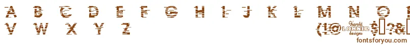 Шрифт IxatDemo – коричневые шрифты на белом фоне