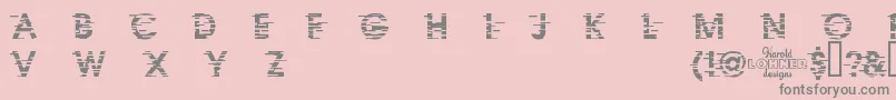 Шрифт IxatDemo – серые шрифты на розовом фоне