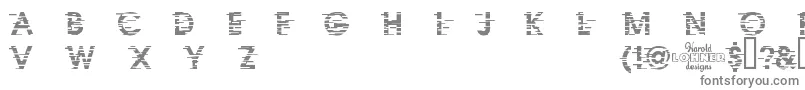 IxatDemo-fontti – harmaat kirjasimet valkoisella taustalla