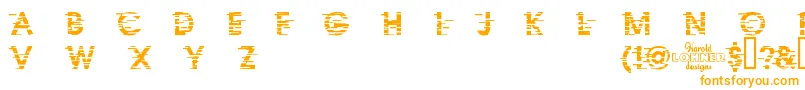 IxatDemo-fontti – oranssit fontit valkoisella taustalla
