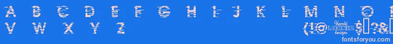 Шрифт IxatDemo – розовые шрифты на синем фоне