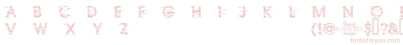 IxatDemo-Schriftart – Rosa Schriften auf weißem Hintergrund