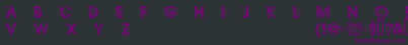 Шрифт IxatDemo – фиолетовые шрифты на чёрном фоне