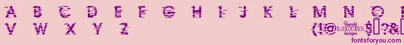 Шрифт IxatDemo – фиолетовые шрифты на розовом фоне
