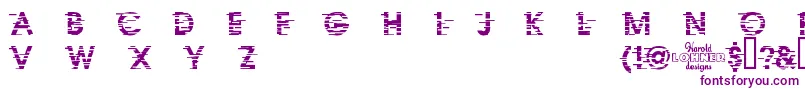 フォントIxatDemo – 白い背景に紫のフォント