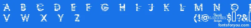 Шрифт IxatDemo – белые шрифты на синем фоне