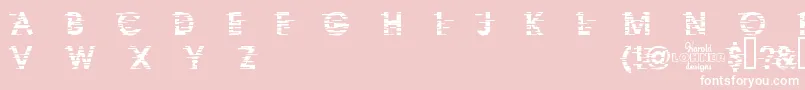 IxatDemo-Schriftart – Weiße Schriften auf rosa Hintergrund