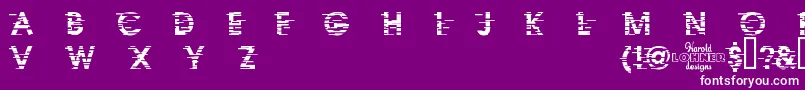 フォントIxatDemo – 紫の背景に白い文字
