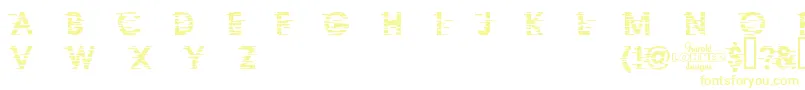 Шрифт IxatDemo – жёлтые шрифты на белом фоне