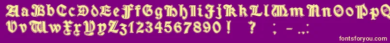 MinimO Font – Yellow Fonts on Purple Background