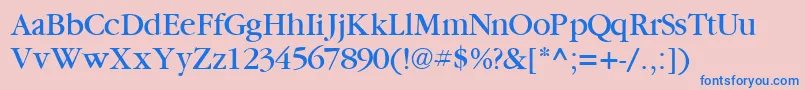 GaramondbooksskRegular Font – Blue Fonts on Pink Background