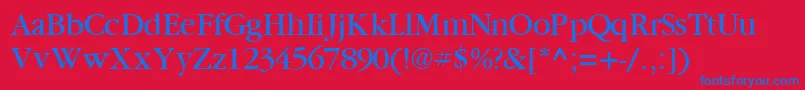 GaramondbooksskRegular Font – Blue Fonts on Red Background