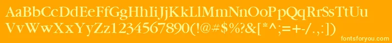 GaramondbooksskRegular Font – Yellow Fonts on Orange Background