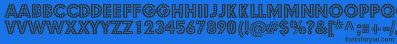 Шрифт StShowtunes – чёрные шрифты на синем фоне