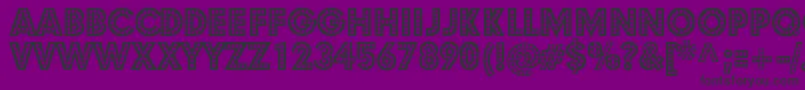 Fonte StShowtunes – fontes pretas em um fundo violeta
