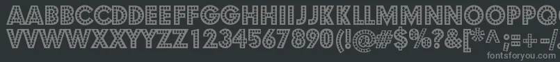 StShowtunes Font – Gray Fonts on Black Background