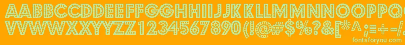 StShowtunes Font – Green Fonts on Orange Background