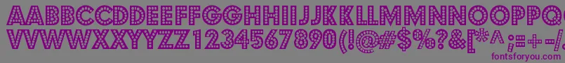 StShowtunes Font – Purple Fonts on Gray Background