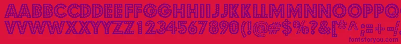 StShowtunes Font – Purple Fonts on Red Background
