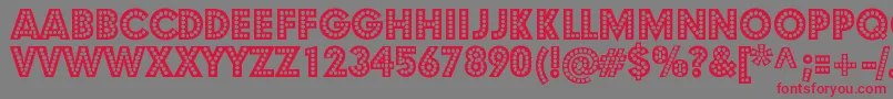StShowtunes Font – Red Fonts on Gray Background