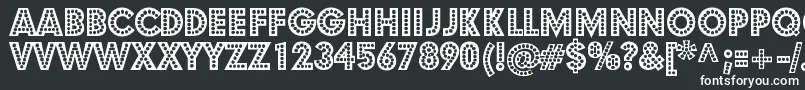 Шрифт StShowtunes – белые шрифты на чёрном фоне