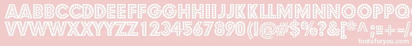 StShowtunes Font – White Fonts on Pink Background