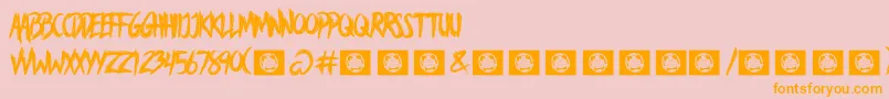 AVoiceLiberty Font – Orange Fonts on Pink Background