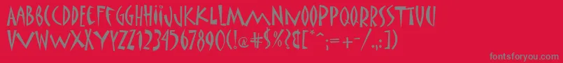 MatisseItc Font – Gray Fonts on Red Background