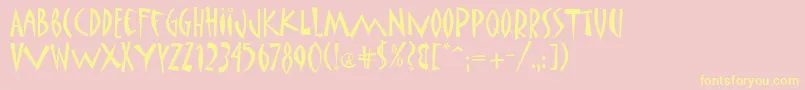 fuente MatisseItc – Fuentes Amarillas Sobre Fondo Rosa