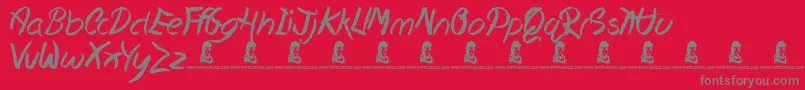 HopelessPlace Font – Gray Fonts on Red Background