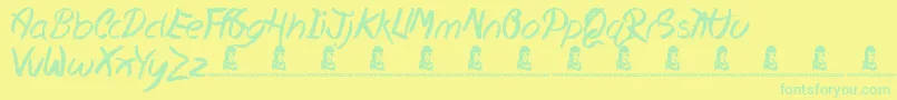 Подробнее о шрифте HopelessPlace Шрифт HopelessPlace – зелёные шрифты на жёлтом фоне