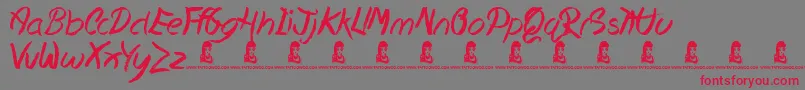 HopelessPlace Font – Red Fonts on Gray Background