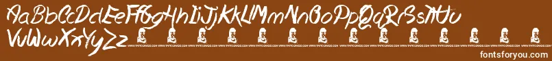 HopelessPlace Font – White Fonts on Brown Background
