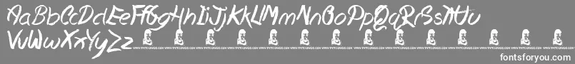 フォントHopelessPlace – 灰色の背景に白い文字