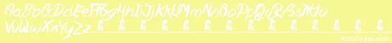 HopelessPlace Font – White Fonts on Yellow Background
