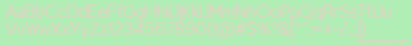 TriompheThin Font – Pink Fonts on Green Background